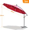 Sonnenschirm mit LED Beleuchtung Ampelschirm 300 cm Garten Produktbild-Vorschau 2