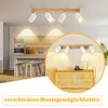 ZMH Spot de plafond 4 flammes blanc Lampe de cuisine bois Voir les images du produit 5