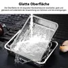 Edelstahl Bräter mit Rost 40x30x10 cm – Rechteckiger Produktbild-Vorschau 5