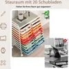 Vozík COSTWAY mobilný podstavec s 20 stohovateľnými Náhľad obrázku produktu 4