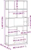 vidaXL Knihovna 5 polic černá 80,5x23,5x162,5 cm materiál Náhled obrázku produktu 8