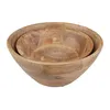 Saladiers Relaxdays, lot de 2, bois de manguier, Ø 23 et 29 Voir les images du produit 6