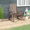 vidaXL Chaise à bascule de jardin 69x96x101 cm bois massif Voir les images du produit 7
