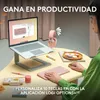 A person is using a laptop and accessories on a desk. Produktbild-Vorschau