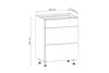 Küchenunterschrank 60 cm mit Schubladen küchenmöbel, Langen Produktbild-Vorschau 4