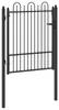 Portail vidaXL HORST 100 x 125 cm, métal noir, Voir les images du produit 3