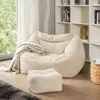 HOME DELUXE - Pouf COZY avec tabouret - Tissu : velours Voir les images du produit 2