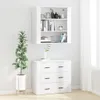 vidaXL Highboard z białego drewna Podgląd zdjęcia produktu 3