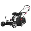 A black and silver BRAST Benzin Vertikutierer 45212 lawn scarifier is shown against a white background. Produktbild-Vorschau
