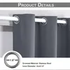 132x203cm Grau Verdunkelung Thermo Türvorhang Einfarbige Produktbild-Vorschau 11