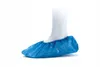A blue disposable shoe cover on a mannequin foot against a white background. Náhľad obrázku produktu