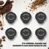 6Pcs Kunststoff und Edelstahl Nachfüllbar Reusable Kaffee Produktbild-Vorschau 6