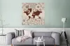 MuchoWow® Poster Weltkarte - Blumen - Rot 75x75 cm - Wand Produktbild-Vorschau 5