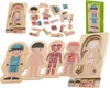 Drevené vrstvené puzzle montessori bodybuilding boy Náhľad obrázku produktu 1