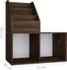 vidaXL Detská polica na knihy Smoked Oak 71x30x78,5 cm Náhľad obrázku produktu 7