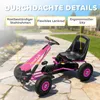 AIYAPLAY Gokart, Tretauto mit Handbremse, verstellbarem Produktbild-Vorschau 7