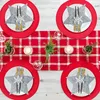 12 Stück Stern Besteckhalter Weihnachten Filz,Grau Produktbild-Vorschau 4