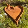Schale Vogeltränke Herz Liebe Vogelbad Eisen Garten Produktbild-Vorschau 2
