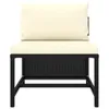vidaXL 5-częściowa sofa ogrodowa z poduszkami z czarnego Podgląd zdjęcia produktu 7