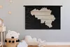 MuchoWow® Wandteppich Wandbehang Karte Europa - Belgien - Produktbild-Vorschau 3