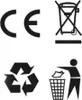 A collage of four black and white icons on a white background. Anteprima dell’immagine prodotto