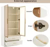 okwish Vitrine,Highboard mit Lichtleiste und 2 großen Produktbild-Vorschau 5