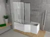 ECOLAM Duschbadewanne Set Badewanne + Glasabtrennung Produktbild-Vorschau 2