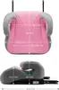 A size chart for a pink and gray car seat booster. Náhled obrázku produktu