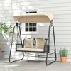 Outsunny Hollywoodschaukel Rattan 2-Sitzer Gartenschaukel Produktbild-Vorschau 8