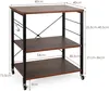 A product image showing a 3-tier rolling cart with dimensions labeled. Voir les images du produit