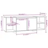 vidaXL Szafka pod TV biała 130x35x50 cm materiał Podgląd zdjęcia produktu 10