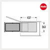 Hailo Mülleimer Küche Einbau 40-90cm Schrank 1x 28 L Produktbild-Vorschau 3