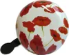 Sonnette de vélo Ding Dong Ø 80 mm, motif fleurs rouges, Voir les images du produit 2