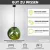 Hängelampe Esstisch Glas Grün Metall E27 Ø36 cm rund Produktbild-Vorschau 7