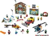 A collection of LEGO City ski resort themed building sets and minifigures arranged on a white background. Anteprima dell’immagine prodotto