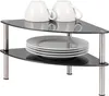 bremermann Glas-Eckregal, Tellerregal, 2 Ebenen, Produktbild-Vorschau 1