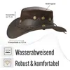 Country Luxus Western Cowboy Hut Reiten Leder Sonnenhut Produktbild-Vorschau 2