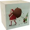 Weihnachtsmann mit einem Sack voll Geld und Weihnachtself Produktbild-Vorschau 1