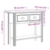 vidaXL Stolik konsola BODO szary 91x35x74 cm lite drewno Podgląd zdjęcia produktu 7