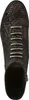 A top-down view of a single black boot with a paisley pattern and silver lace eyelets. Produktbild-Vorschau