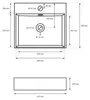 HAGO24 Waschbecken Keramik 415x360x130mm weiß eckig Produktbild-Vorschau 5