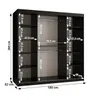 Kleiderschrank KATIE 3 – 180 cm, weiß/silber Produktbild-Vorschau 5