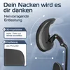 Marketing image for an ergonomic office chair, highlighting its headrest and material. Produktbild-Vorschau