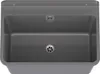 A top-down view of a gray sink basin. Produktbild-Vorschau