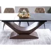 Table de salle à manger pliante OHAN - 180x95, marbre gris Voir les images du produit 6