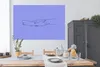 MuchoWow® Poster Lila - Hand - Strichzeichnung 180x120 cm - Produktbild-Vorschau 3