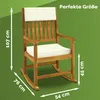 CASARIA® Schaukelstuhl Gartenstuhl Holz Creme 160kg Produktbild-Vorschau 6