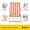 Chaise longue - à larges rayures - orange - pliable - en Voir les images du produit 2