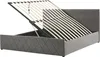 BELIANI Bett Samtstoff Grau 160 x 200 cm Bettkasten Produktbild-Vorschau 1