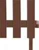 A close-up of a brown plastic garden fence segment. Náhľad obrázku produktu